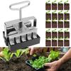 3/4inch Handheld Seedling Soil Blocker Soil Block Maker Stainless Steel Seedling Nursery Tool Durable Soils Blocking Sowing Tool