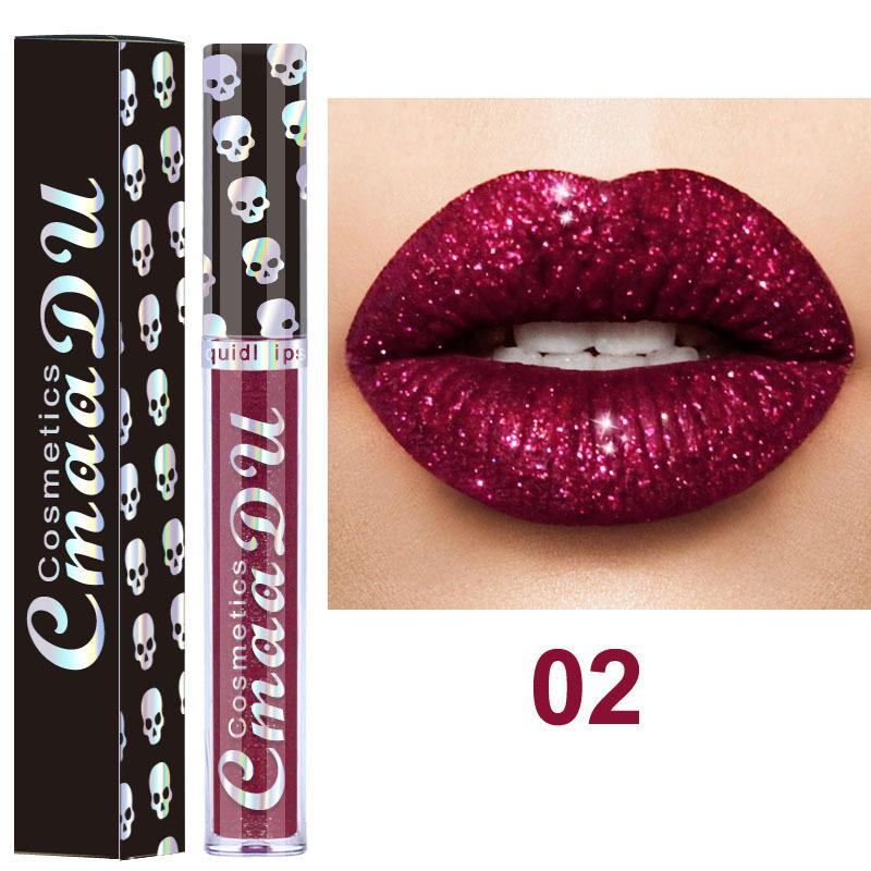 8 Farben Matt Lipgloss Sexy Totenkopf Lippenstift Set Totenkopfkopf Langlebig Wasserdicht Samt Lipgloss Flüssiger Lippenstift