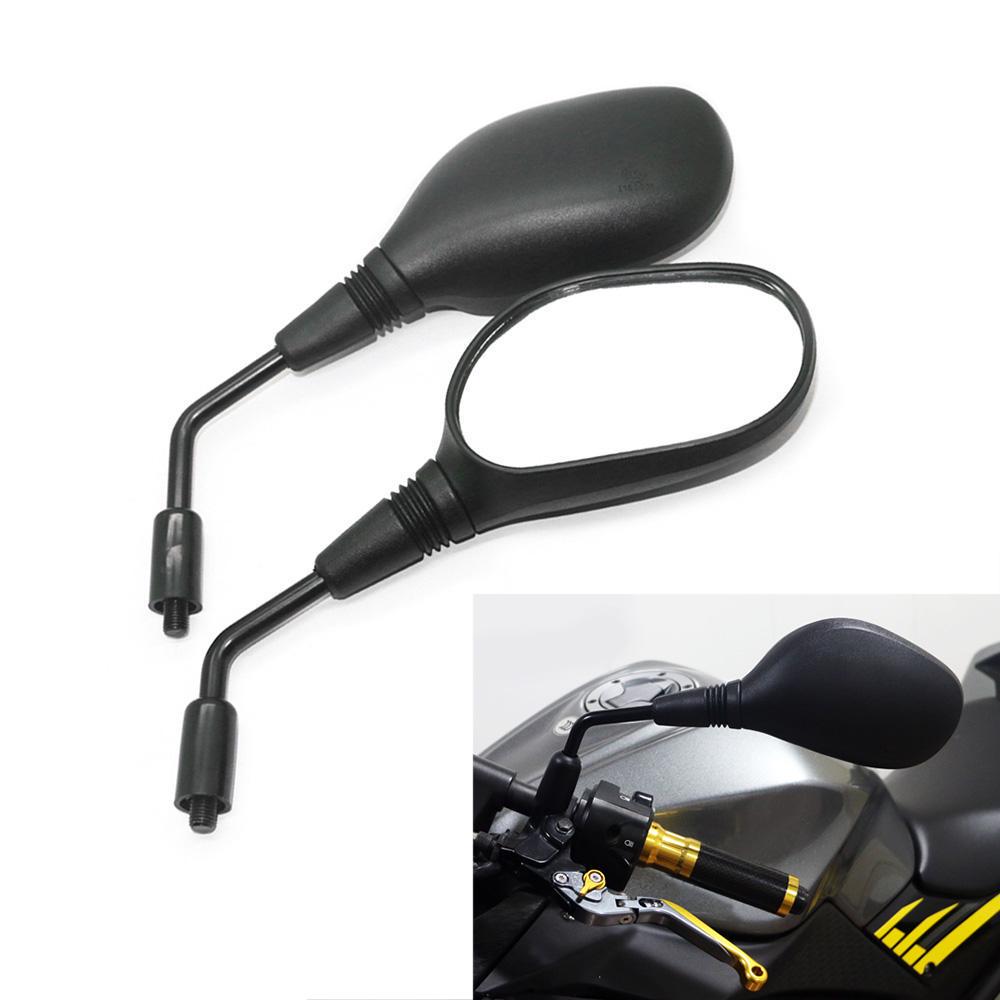 Area1 Set Specchietti Retrovisori Per Moto E Scooter – Omologati E, Carbonio, Filettature M10 E M8 Destra/Sinistra