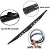 22"+14"+14" Front & Rear Wiper Blades for Hyundai Getz 2002-2009, Hyundai I10 Mk1, Hyundai Atos, Kia Picanto Mk1, Kia Rio Mk2