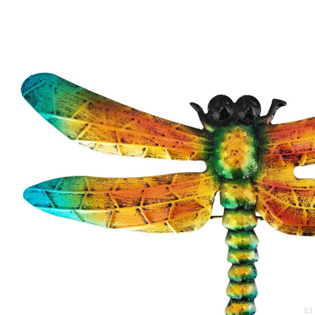 3 Pieces Dragonfly Wall Art Decor Hanging Decoration Metal Ornament Sculpture for Fence
