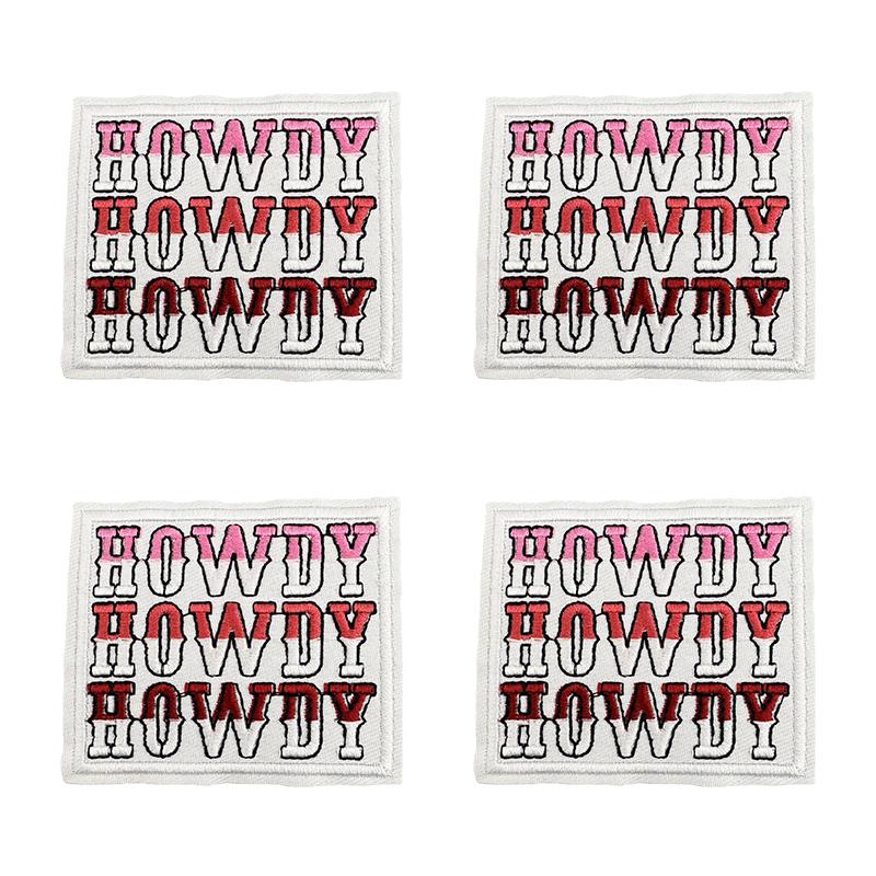 10pcs /Lots Western Cowboys Embroidered Patches Letter Patch Iron On Patches For Clothing Thermoadhesive Patches Jackets Hats Diy 