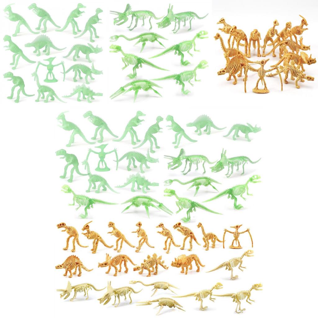 Detailed 12-model Dinosaur Skeleton Set Ideal For Kids Educational Play And Collecting