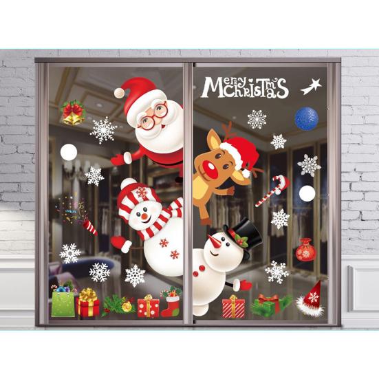 Christmas Decoration Wall Window Glass Xmas Stickers Decal Patch Home Decor