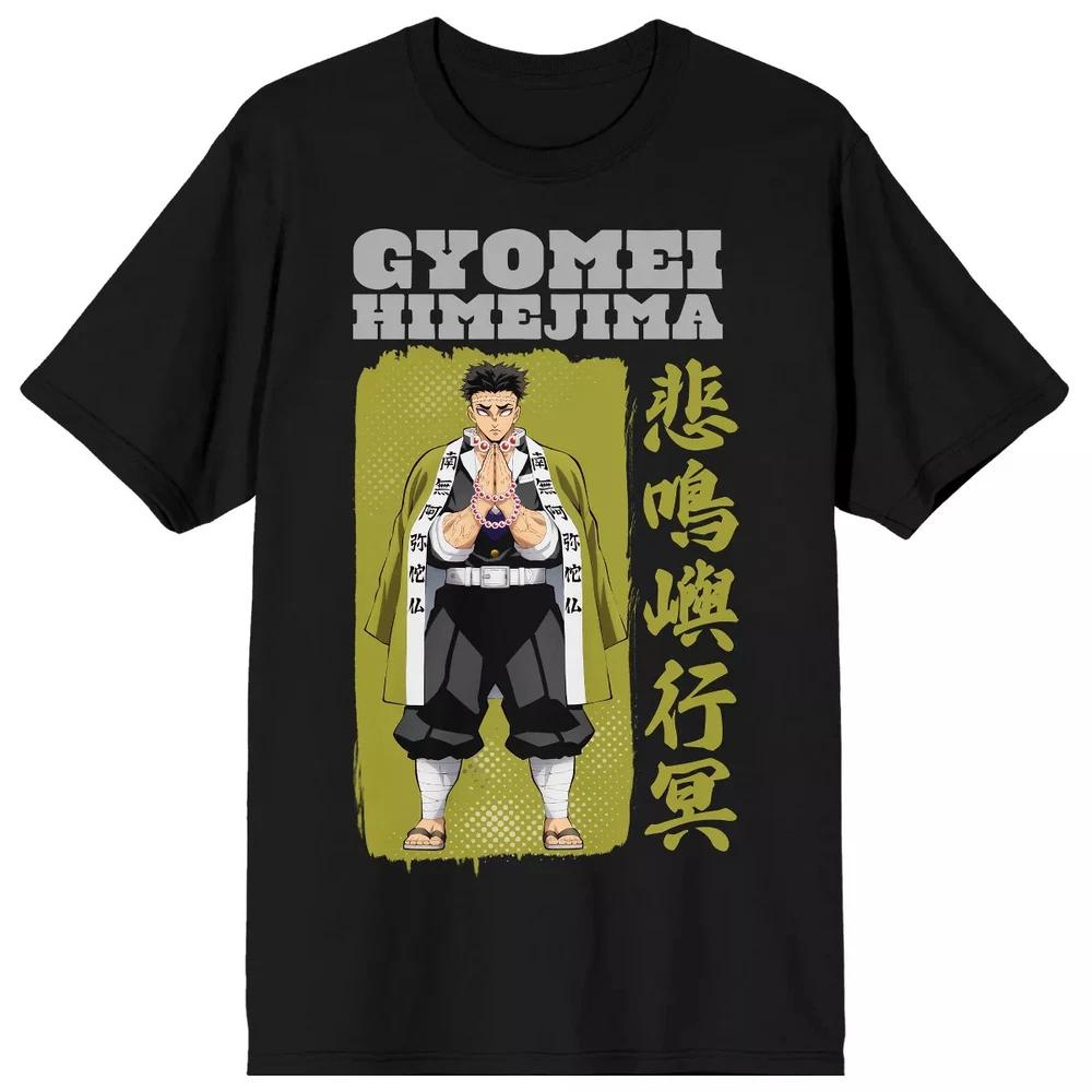 Anime Demon Slayer Gyomei Himejima Black TShirt S