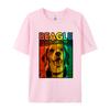 Vibrant Beagle Retro Tshirt Men T Shirts Graphic Tee Shirts Leisure Plus Size Cotton Tops Comfortable