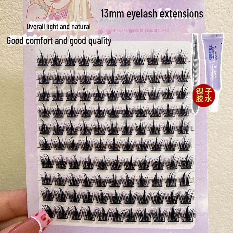 

Mengji Shangpin Натуральні Густі Штучні Диявольські Вії - 10 Рядів для Жінок, Фотогенічний Мультяшний Стиль