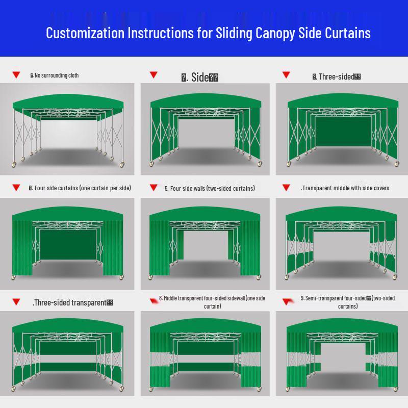 Retractable Awning & Sun Shade for Large Stalls, Warehouses, or Parking Sheds