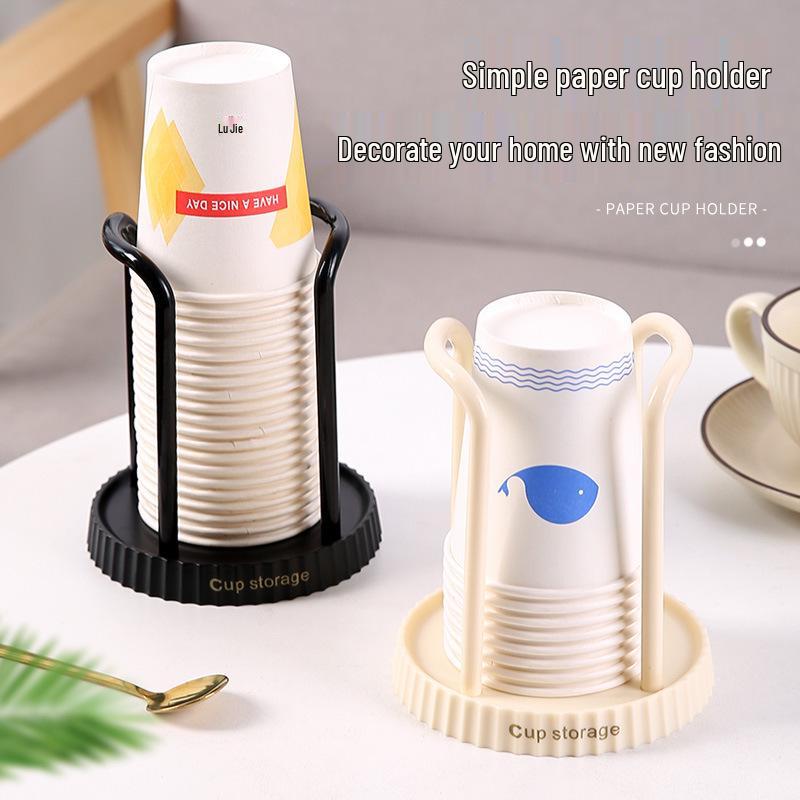 Multifunctional Desktop Cup Holder & Dispenser for Coffee, Milk, and Tea Cups