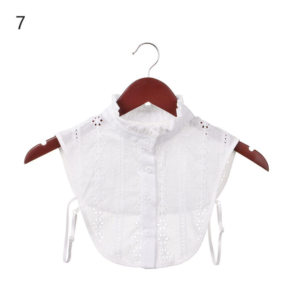 Vintage Cotton Lace Lapel Blouse Top Shirt Fake Collar False Tie Clothes Accessories