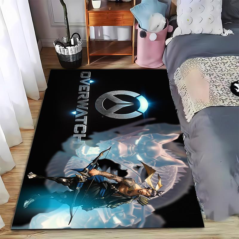 

Overwatch Samurai Character Printed Flannel Rug Non-Slip, Suitable for Bedroom, Living Room, Children s Room Decoration 40x60cm( 15x23in )