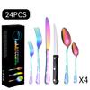 New Pattern Stainless Steel Tableware Suit Western Food/Steak Knife, Fork and Spoon 24 Pieces Suit