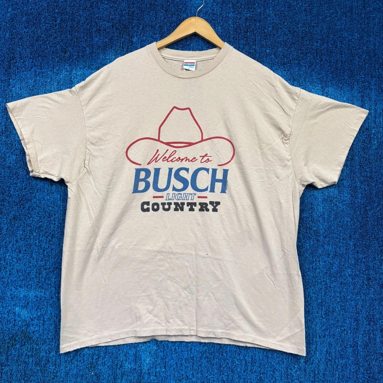 Welcome to Busch Light Country Oversized Beer Promo Tee L L