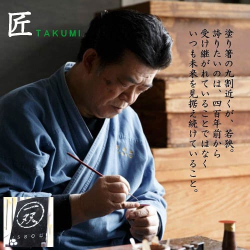 These Traditional, High-quality Chopsticks Are Meticulously Crafted by Japanese Artisans. They Are 23cm Long, Black, Pointed, and Made of Natural Wood