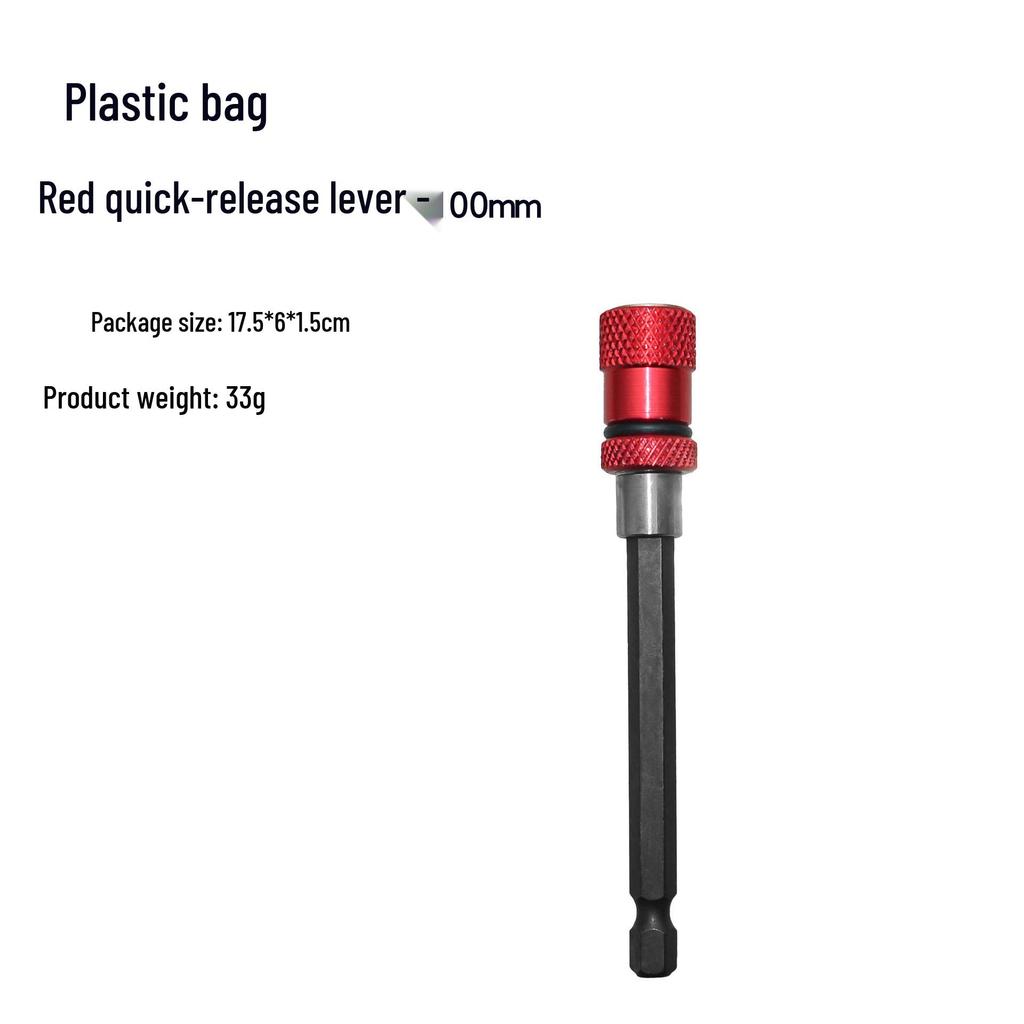 60mm Dark Blue Adjustable Stainless Steel Screwdriver Bit Extension with 1/4 Hex Shank & Quick Release Magnet