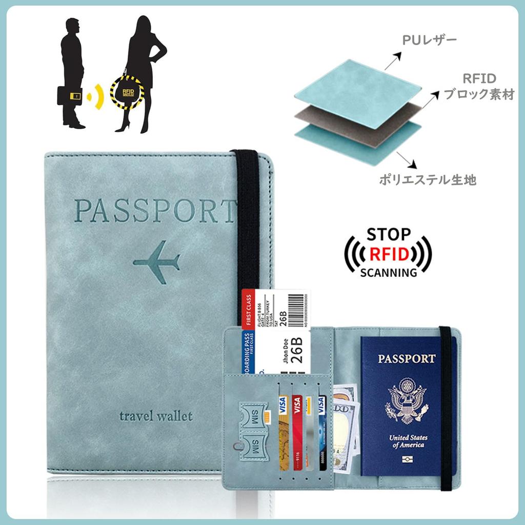 Passport ID Passport PU Card Lightweight and Multiple Card Passport Storage Overseas Travel Supplies [DELUXEFOX] Case, Anti-Skimming, Multi-Function