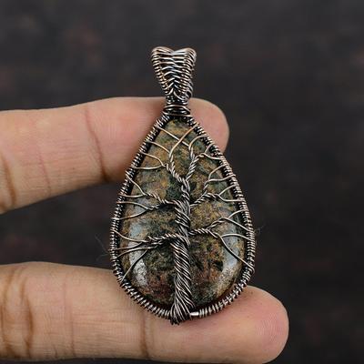 Levensboom Toermalijn Kwarts Hanger Koperdraad Gewikkeld Sieraden Edelsteen Hanger Handgemaakt Koperdraad Gewikkeld Hanger Cadeau Voor Moeder