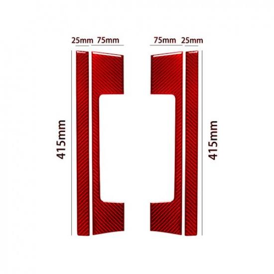 For RAM 1500 Red Carbon Fiber Interior Transmission Console Side Cover Trim