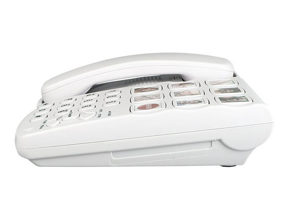 Schnurgebundenes Telefon mit Ein-Tasten-Wahl für Senioren mit großen Lautstärketasten und Freisprechfunktion