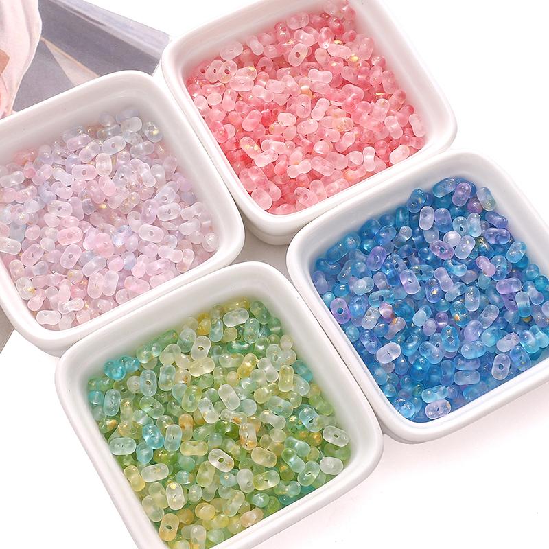 220Pcs Acrylic Peanut Beads For DIY Necklace Bracelet Earrings Jewelry Making Craft Accessories