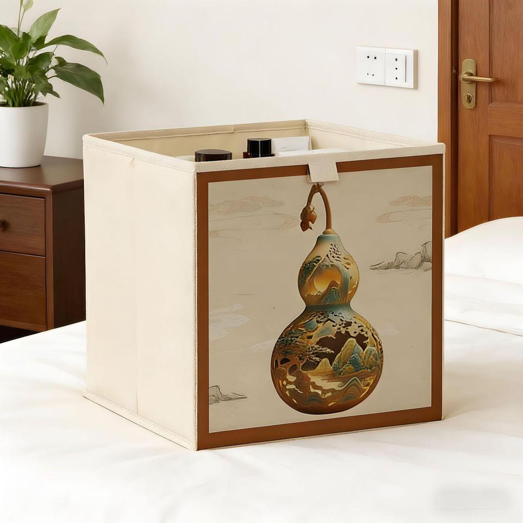 Aufbewahrungskorb aus geflochtenem Imitationsrattan für Spielzeug, Kleidung und Haushaltsgegenstände