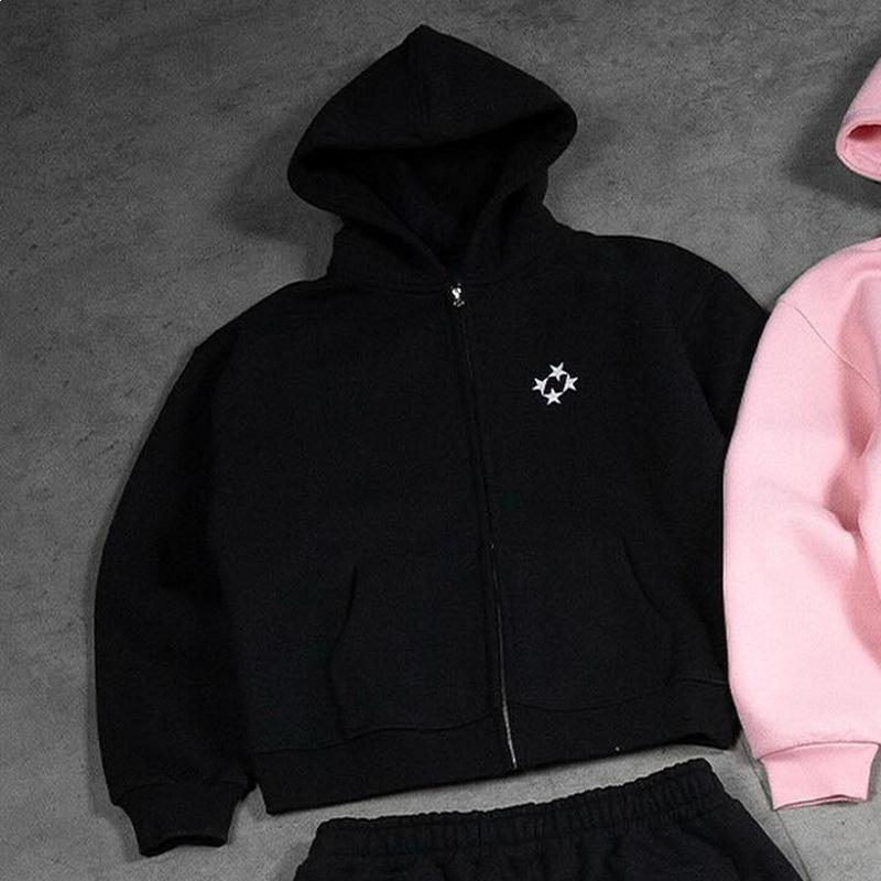 Independent Station Retro Personality Street Trend Brand New Sweatshirt Autumn Men's and Women's Same Cardigan Casual Sweater Sweatpants