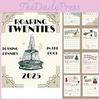 Elegant 20-talskalender 2025 Pappersdesign För Modern Hem- Och Kontorsinredning