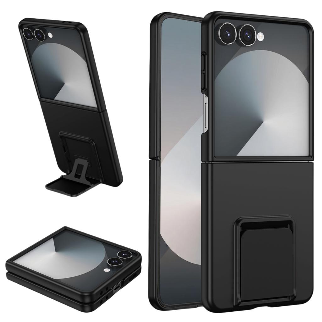 Funda Resistente a Golpes con Soporte de Plástico Duro para Accesorios de Teléfono Samsung Galaxy Z Flip7 5G Flip 7 Flip6 Flip 6 5 4 3 Flip5 Flip4 Flip3