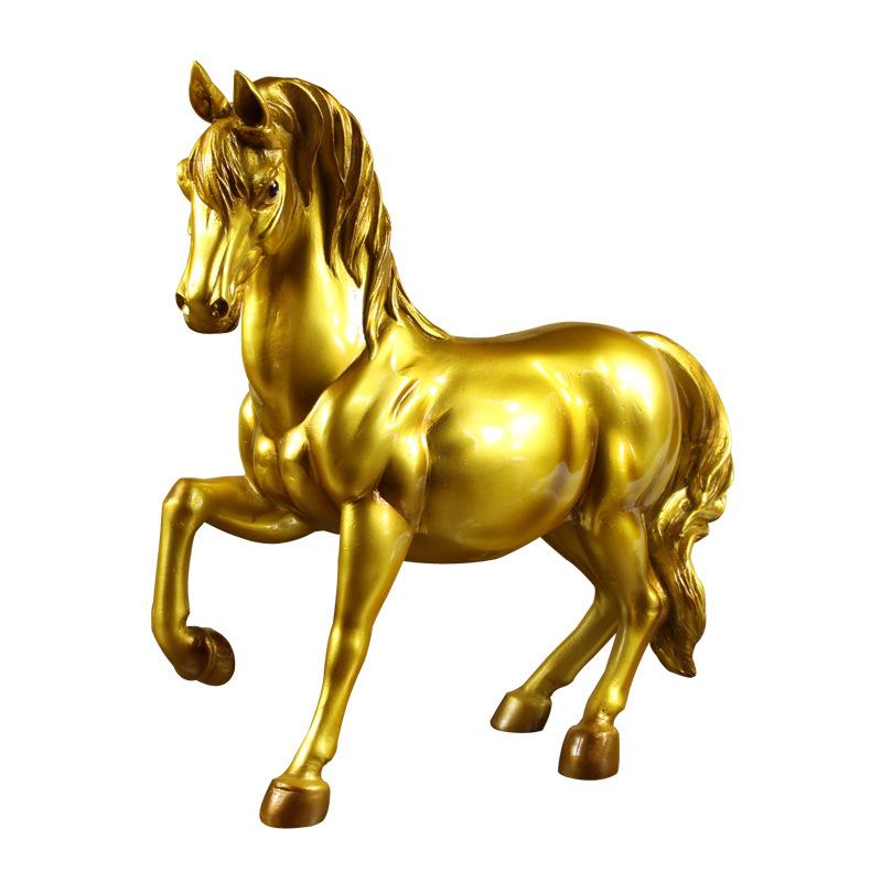 Creative home office business gift horse to success save money piggy bank resin crafts home decoration