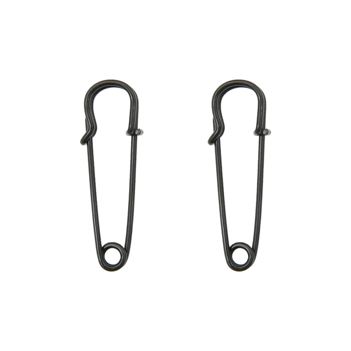 

2/5 шт. Красочная брошь с 3 отверстиями и булавками для рукоделия, украшения, фиксатор для одежды, расходные материалы, аксессуары 13x40mm 2pcs чёрный