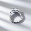 Birnenförmiger Tropfen S925 Silber Weißer Diamantring in Krappenfassung - Klassisch & Modisch