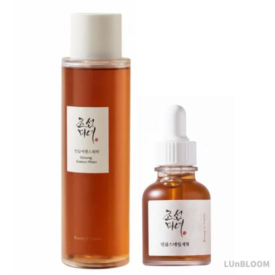 

Beauty of Joseon Ginseng Power Duo Set (150ml Essence Water + 30ml Snail Serum)
