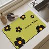 Quick Dry Dish Drying Mat Flower Rubber Tableware Draining Pads Rug Kitchen Dinnerware Placemat Super Absorbent Coffee Drain Pad