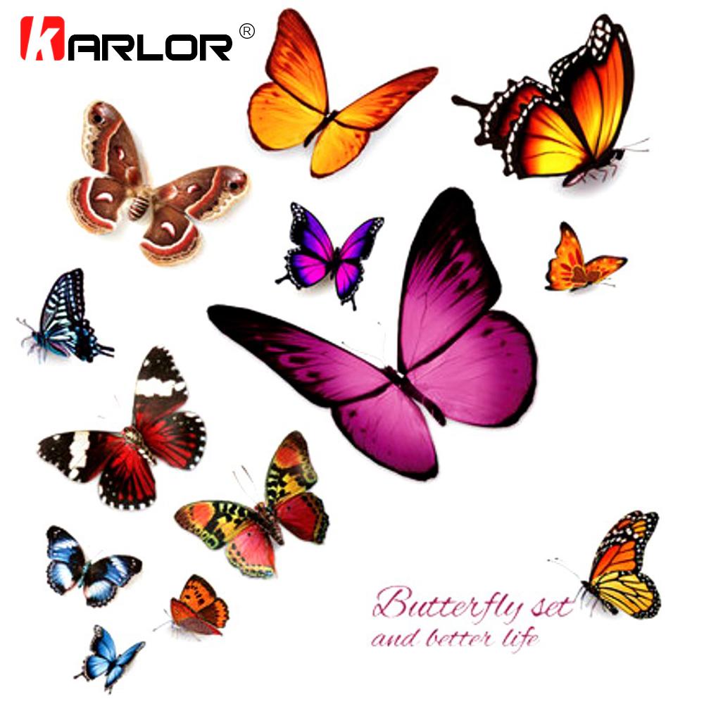 3D Car Stickers Beautiful Butterfly Personality Creative Waterproof DIY Decals Removable Automobiles Motorcycle Car Accessories