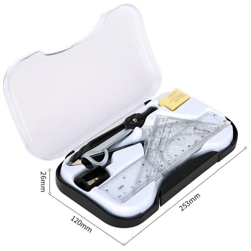 Deli Metal Drawing Compass & Geometry Set