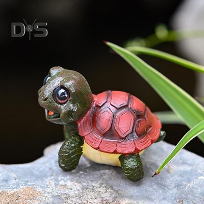 Turtle Garden Statue Resin Turtle Tabletop Ornament Cartoon Turtle Figurine for Yard Patio Planter Home Indoor Decoration