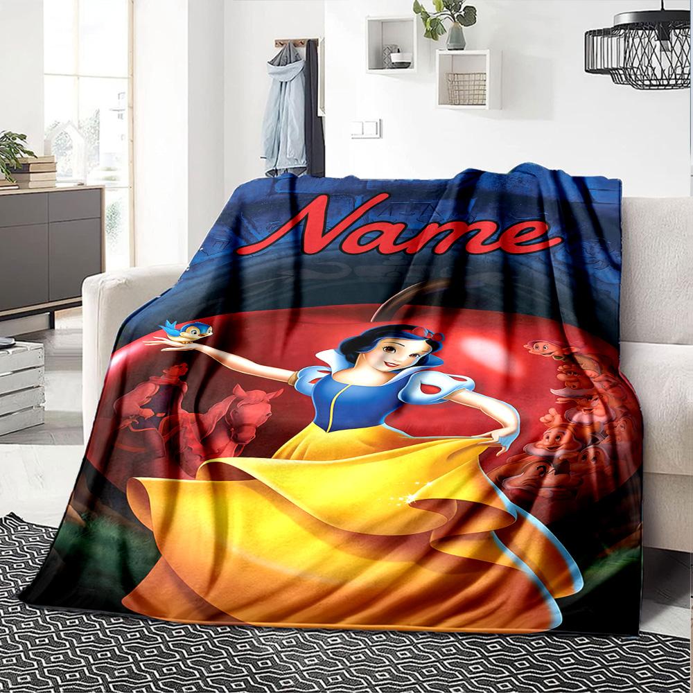 Custom Name Princesses Gowns flannel Blanket for Super Soft Cute Comfort Blanket for Travel Bedding Couch Sofa Blanket