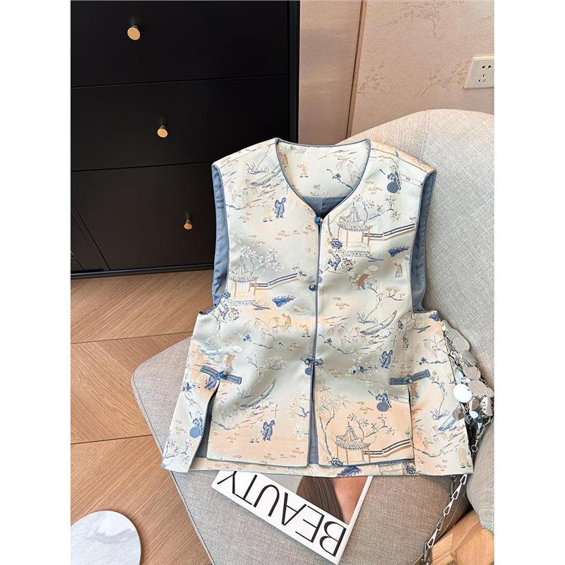 Vest Vest Women's 2025 New Premium Button Vest High-end Top