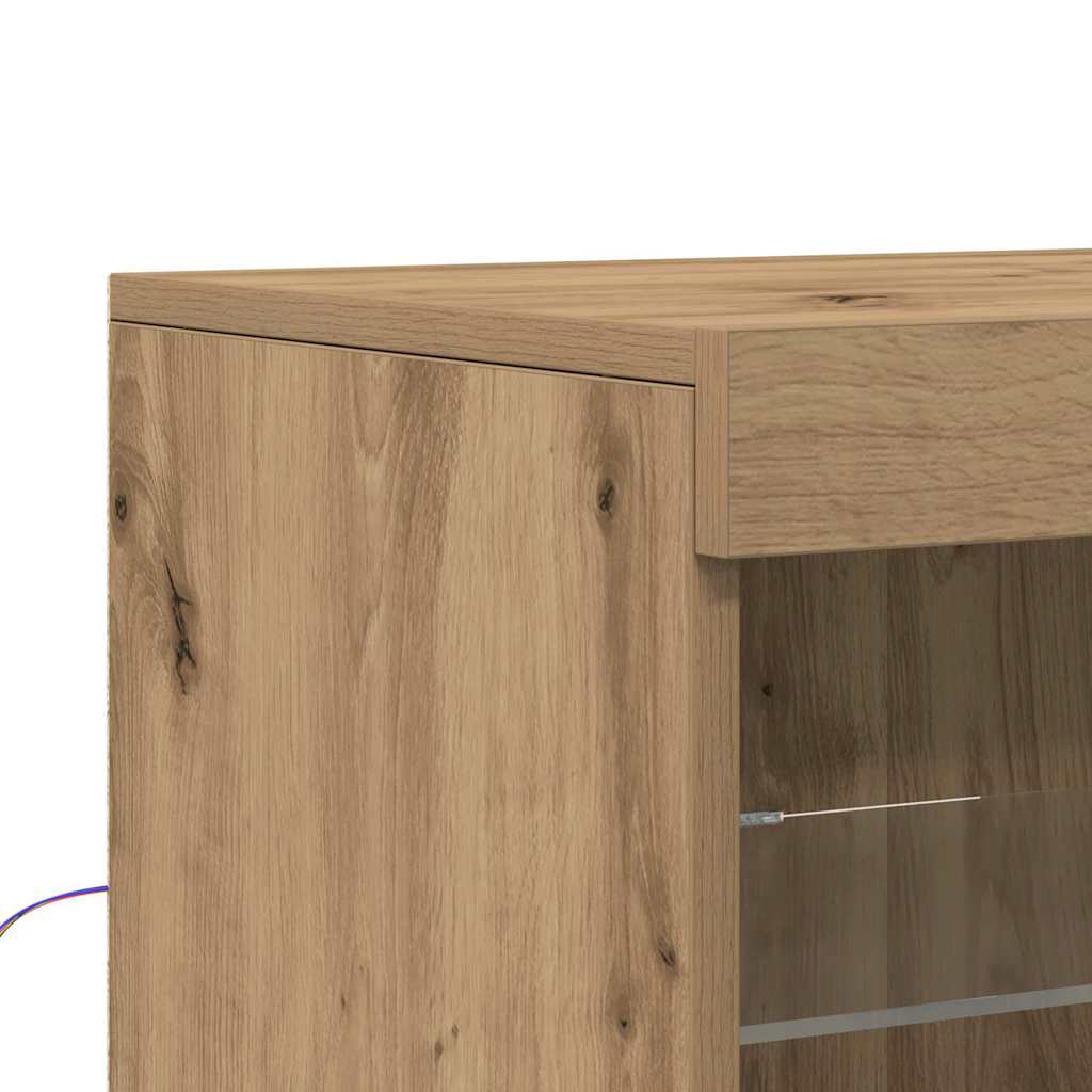LED Sideboard Artisan Oak 41 x 37 x 100 cm engineered wood