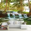 3D Kokoswald Tapete Wasserfälle Fototapeten Wohnzimmer Schlafzimmer TV Sofa Hintergrund Wandpapiere Heimdeko