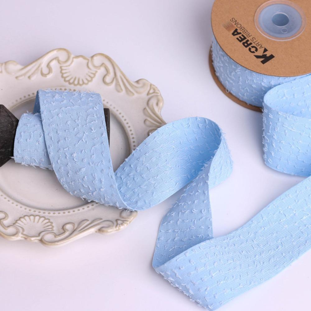 25MM Width Handmade Bow Ribbon Double-sided Concave Convex Textured Ribbon Material Handmade 10yards Hair Sewing Accessories