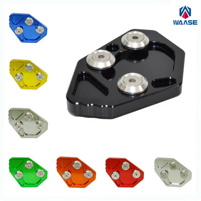 waase For BMW K1200R K1200S K 1200 S R 2005 2006 2007 2008 Kickstand Foot Side Stand Extension Pad Support Plate