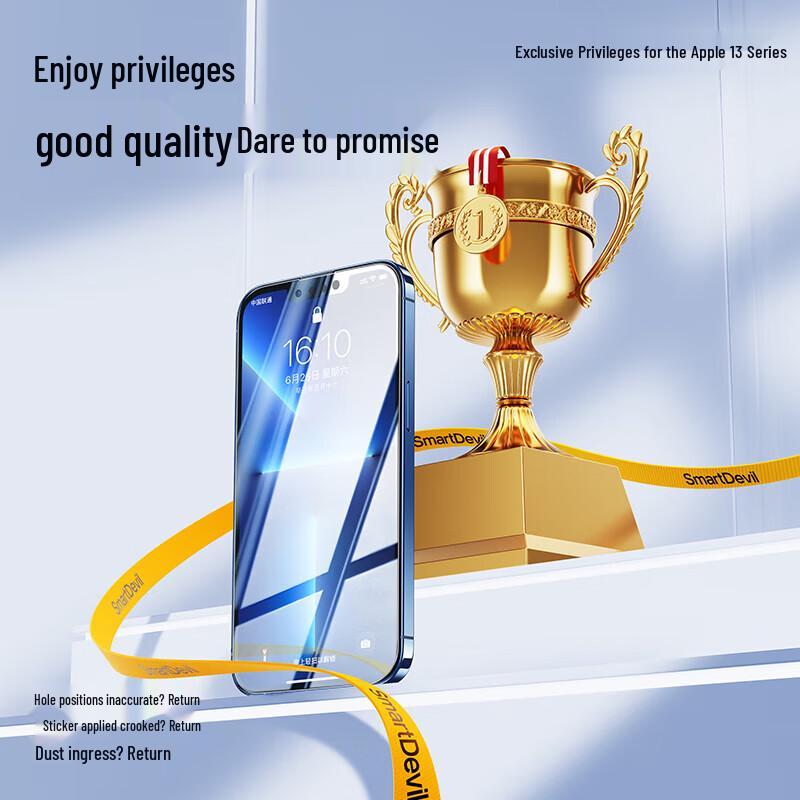 ShineMo iPhone 13 Pro Max HD Anti-Fingerabdruck Panzerglas Displayschutz