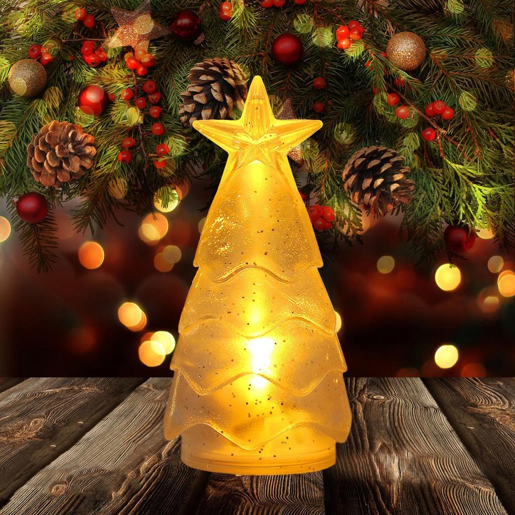 Christmas Tree Flameless Candle for Christmas Decoration Parties Fireplace