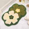 Small Fresh Special-shaped Flower Cashmere Floor Mat, Bathroom Water-absorbing and Dirt-resistant Foot Pad, Entrance Wear-resistant Foot Pad