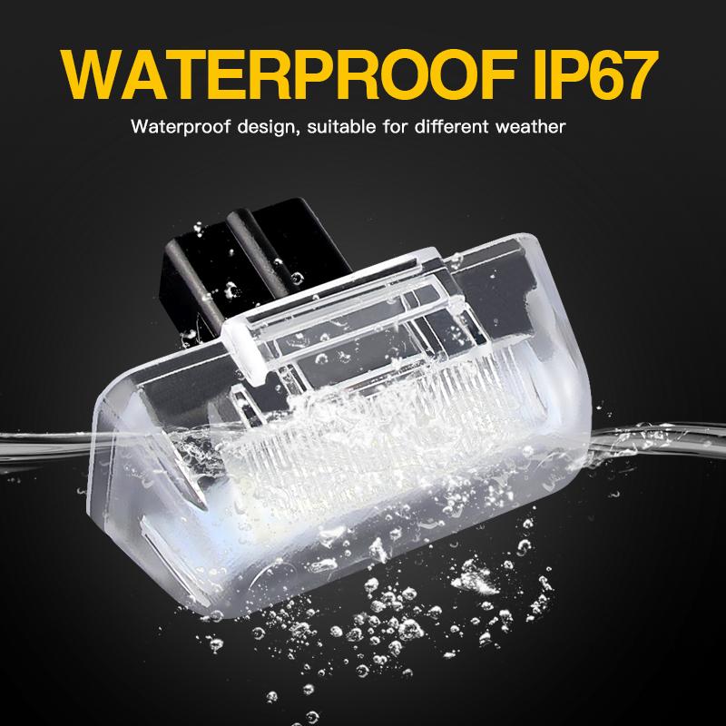 2pcs Canbus Car White LED Number License Plate Light for Ford Transit MK4 MK5 MK6 MK7 1985-2013 Connect 2002-2013 OEM#4388111