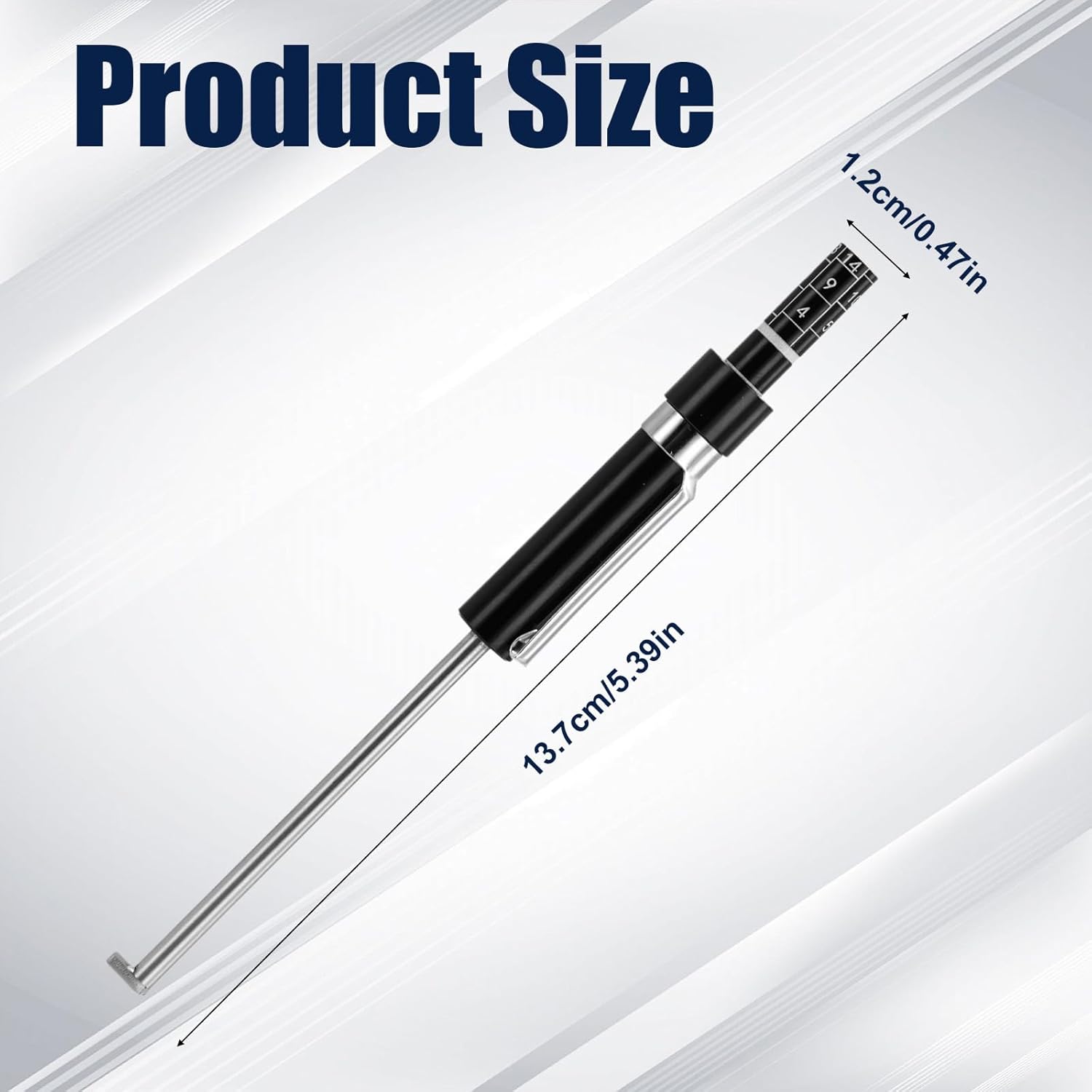 Толщиномер тормозных колодок, Инструмент для измерения тормозных колодок со шкалой, Толщиномер тормозных колодок, Тестер тормозных колодок для измерения внутренних и внешних тормозных колодок