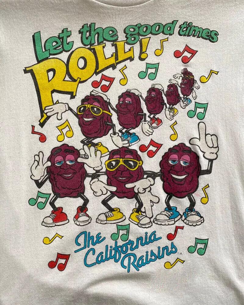 Vtg California Raisins Band Bomull Vit Full Size Unisex T-shirt Unisex