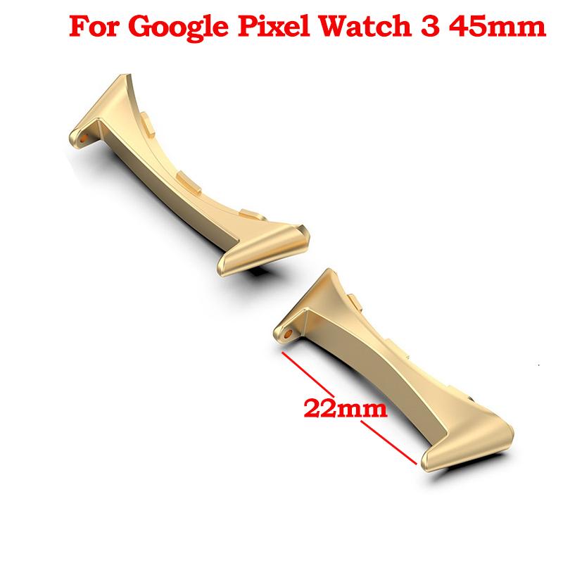 2pcs Watch Strap Connector Adapter For Google Pixel Watch 3 41mm 45mm Accessories Metal Smartwatch Adapters Replacement