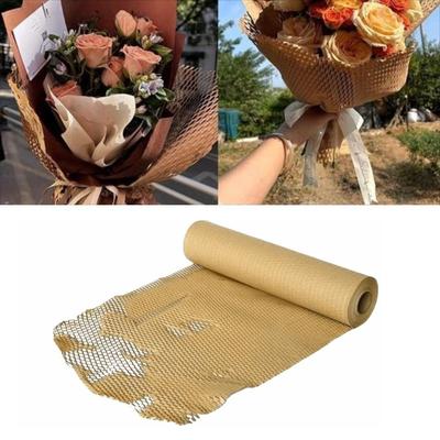 Eco-Friendly Honeycomb Paper Protective Hollow Honeycomb Cushioning Wrap Irregular Shockproof Anti-Shock Paper Floral Bouquet